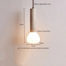 DecorBites™ LED Pendant Light Yellow Travertine Modern Hanging Lampara
