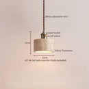 DecorBites™ LED Pendant Light Yellow Travertine Modern Hanging Lampara