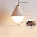 DecorBites™ LED Pendant Light Yellow Travertine Modern Hanging Lampara
