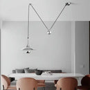 Modern gold disc led pendant lighting for dining room