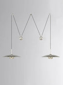 Modern gold disc led pendant lighting for dining room