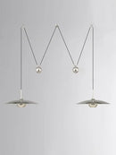 Modern gold disc led pendant lighting bedroom hanging lamp