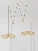 Modern gold disc led pendant lighting bedroom hanging lamp