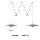 Modern gold disc led pendant lighting bedroom hanging lamp