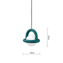 Minimalist arched wood and terracotta led pendant lights dining room