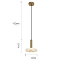 Modern gold circular led pendant lights dining room crystal chandelier