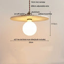 DecorBites™ LED Pendant Lights Bar Decor Yellow Travertine Stone Wood Hang Lamp
