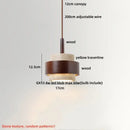 DecorBites™ LED Pendant Lights Bar Decor Yellow Travertine Stone Wood Hang Lamp