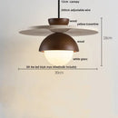 DecorBites™ LED Pendant Lights Bar Decor Yellow Travertine Stone Wood Hang Lamp