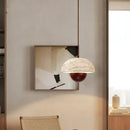 DecorBites™ LED Pendant Lights Bar Decor Yellow Travertine Stone Wood Hang Lamp