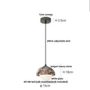 Modern beige marble led pendant lights dining room adjustable steel