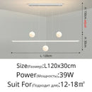 Modern black and white led pendant lights dining room chandelier