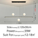 Modern black and white led pendant lights dining room chandelier