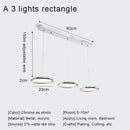Modern cream fabric layered led pendant lights kitchen dining room