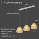 Modern cream fabric layered led pendant lights kitchen dining room