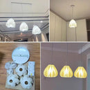 Modern cream fabric layered led pendant lights kitchen dining room