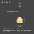 Modern cream fabric layered led pendant lights kitchen dining room