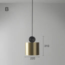 Modern brass and black decorbites led pendant light for kitchen