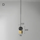 Modern brass and black decorbites led pendant light for kitchen