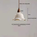 DecorBites™ LED Pendant Lights for Modern Decor with Cement Wood Design