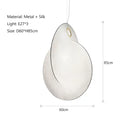 Organic cream paper teardrop led pendant lights for dining room