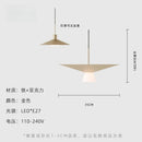 Modern minimalist off white and gold led pendant light dining room