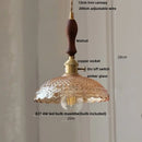 Modern leaf green glass and walnut led pendant light dining room
