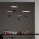 Modern matte black and white led pendant lights dining room fixture