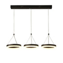 Modern gold triple ring led pendant lights dining room fixture