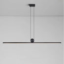 Modern black minimalist led pendant lights for dining room