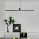 Modern black minimalist led pendant lights for dining room