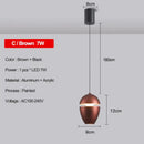 Modern metallic teardrop decorbites led pendant kitchen light