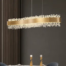 Modern gold crystal led pendant lights for dining room