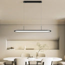 Modern black oval led pendant light for dining room