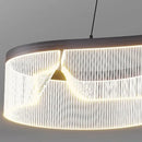 Modern oval black and crystal led pendant lights dining room