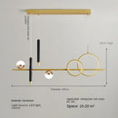 DecorBites™ LED Pendant Lights: Modern Minimalist Chandelier with Remote Control, Ideal for Kitchen, Dining, Office
