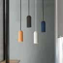 Modern fluted led pendant lights kitchen cylindrical hanging fixture
