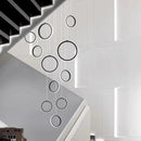 Modern circular gold led pendant lights for dining room