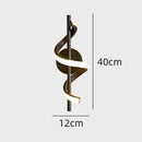 Modern black spiral led wall lamps bedroom warm glow light strip