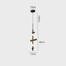 Modern black spiral led wall lamps bedroom warm glow light strip