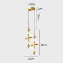 Modern black spiral led wall lamps bedroom warm glow light strip