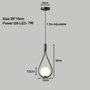 Modern gold teardrop led pendant lights dining room chandelier
