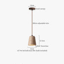 Minimalist bronze and wood led pendant lights bedroom glass lamp