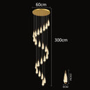 DecorBites™ LED Pendant Staircase Chandeliers for Living Room - Modern Indoor Lighting