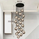 Modern irregular glass led pendant staircase chandelier dining room