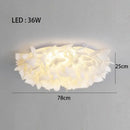 DecorBites™ LED Petal Ceiling Chandelier for Living Room, Dimmable Round Bedroom Lamp