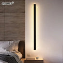 Modern led porch lights black & gold minimalist sconce living room
