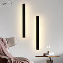 Modern led porch lights black & gold minimalist sconce living room