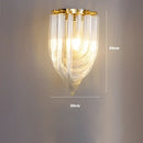 Postmodern gold & silver led chandelier foyer glass tube light