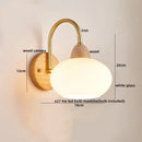 Modern brass and wood led pull chain wall lights for bedroom